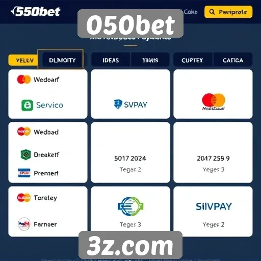 Avaliação dos métodos de pagamento disponíveis no 050bet